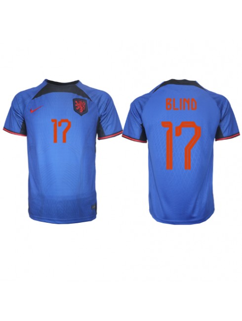 Nederländerna Daley Blind #17 Replika Borta Kläder VM 2022 Kortärmad